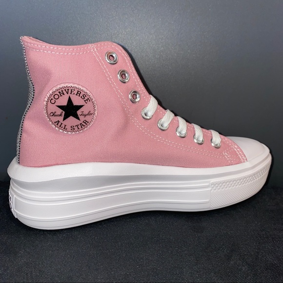 Converse Shoes - Converse Pink CTAS Move High Top Platform Sneakers